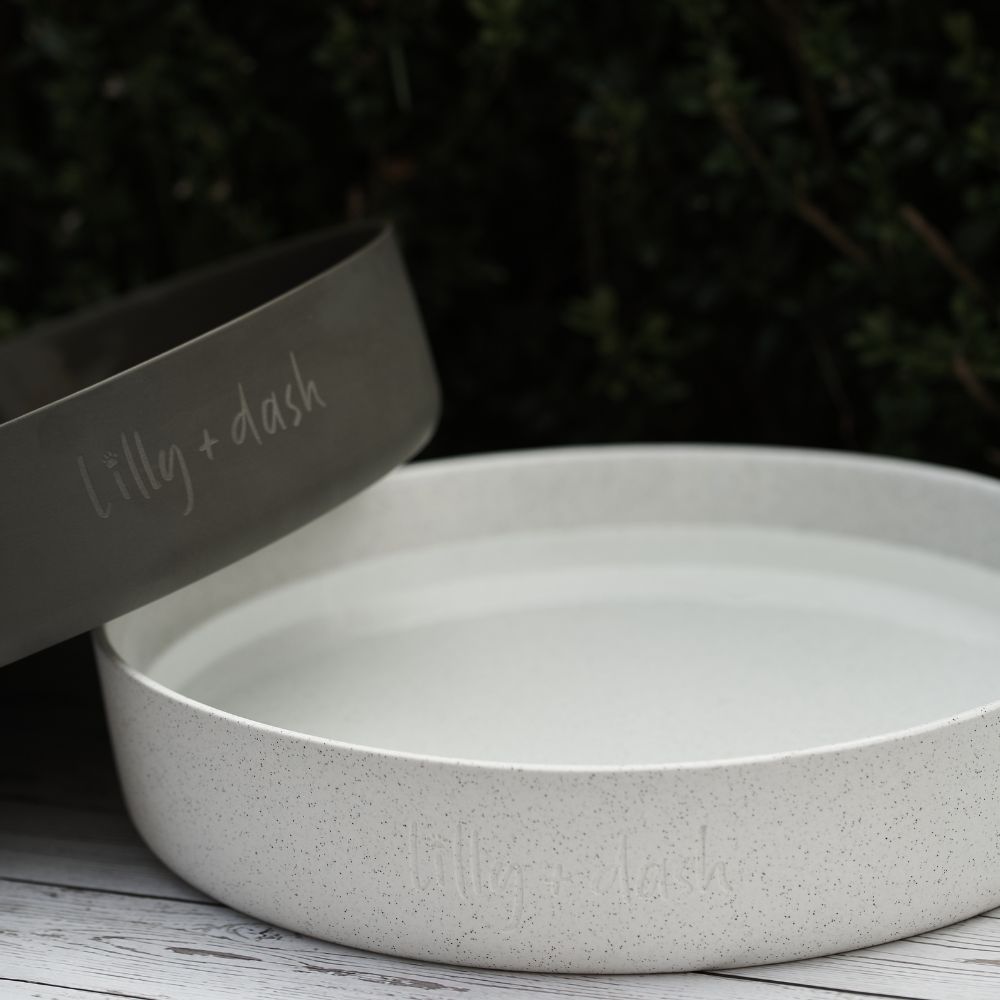 Extra Large Outdoor Dog Water Bowl, Charcoal