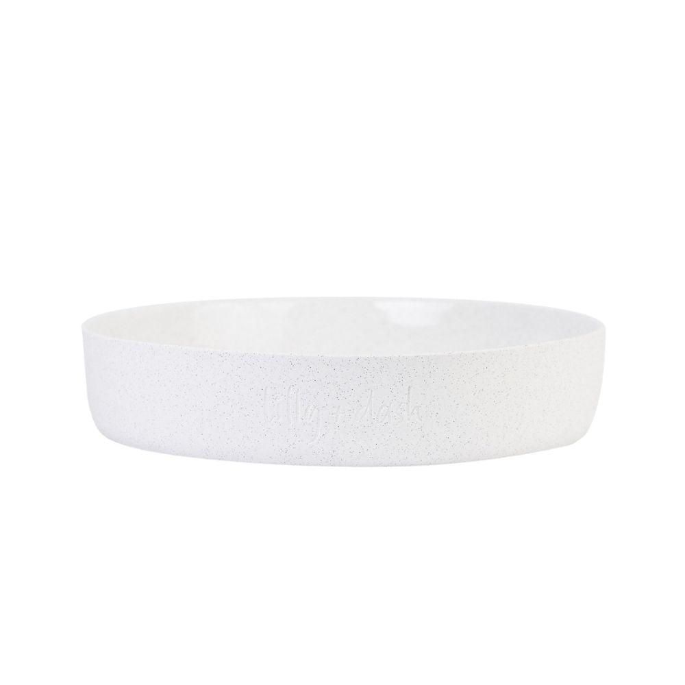 Extra Large Outdoor Dog Water Bowl, Milk Speckle