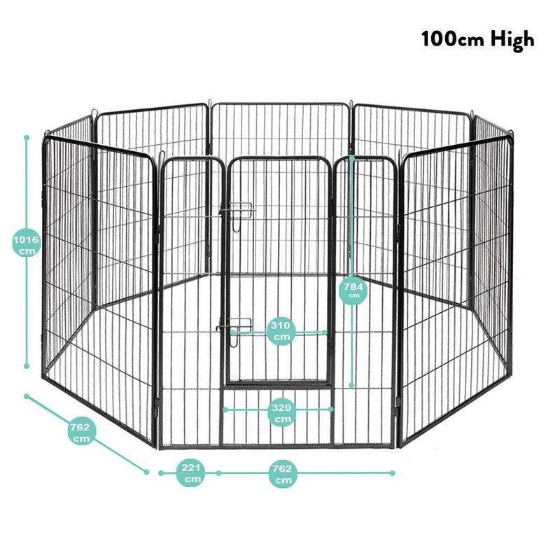 Dog Playpen - Heavy Duty 8 Panel Enclosure