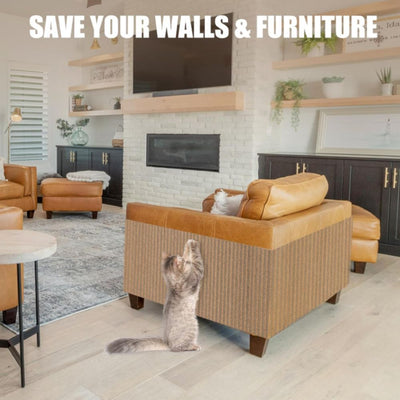 Trimmable Cork Scratch Pad - Furniture & Wall Protector for Indoor Cats
