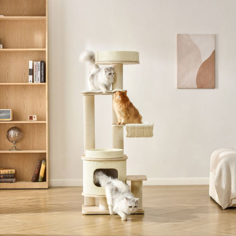 Michu Luna Solid Wood Cat Nest Tree