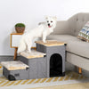 3-Step Plush Dog Stairs and Storage