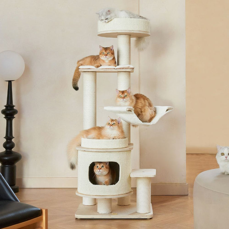 Michu Luna Solid Wood Cat Nest Tree