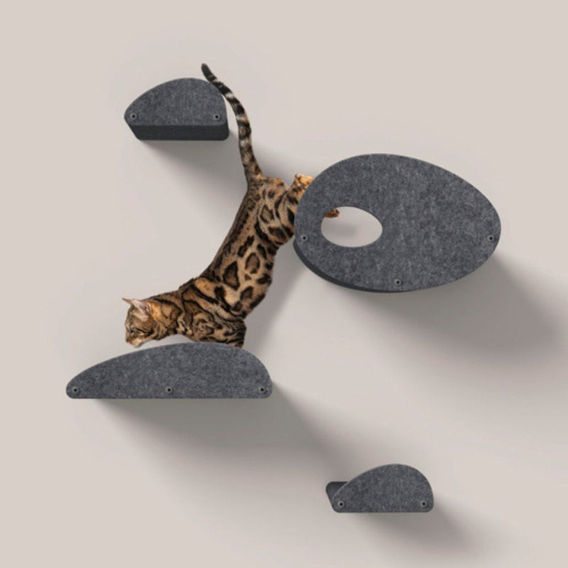 Cat Climber Set of 4 Shelves, Charcoal