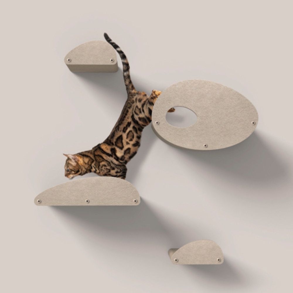 Cat Climber Set of 4 Shelves, Oatmeal
