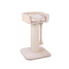 High Bed Scratching Post for Large Cats, Cream Plush