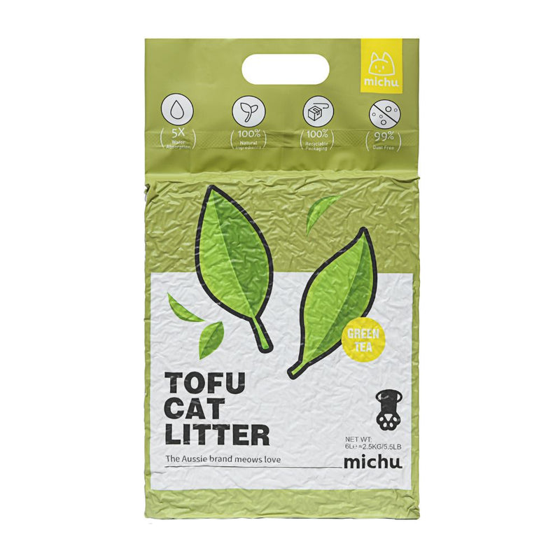 Michu Tofu Natural Clumping Cat Litter | Green Tea