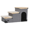 3-Step Plush Dog Stairs and Storage