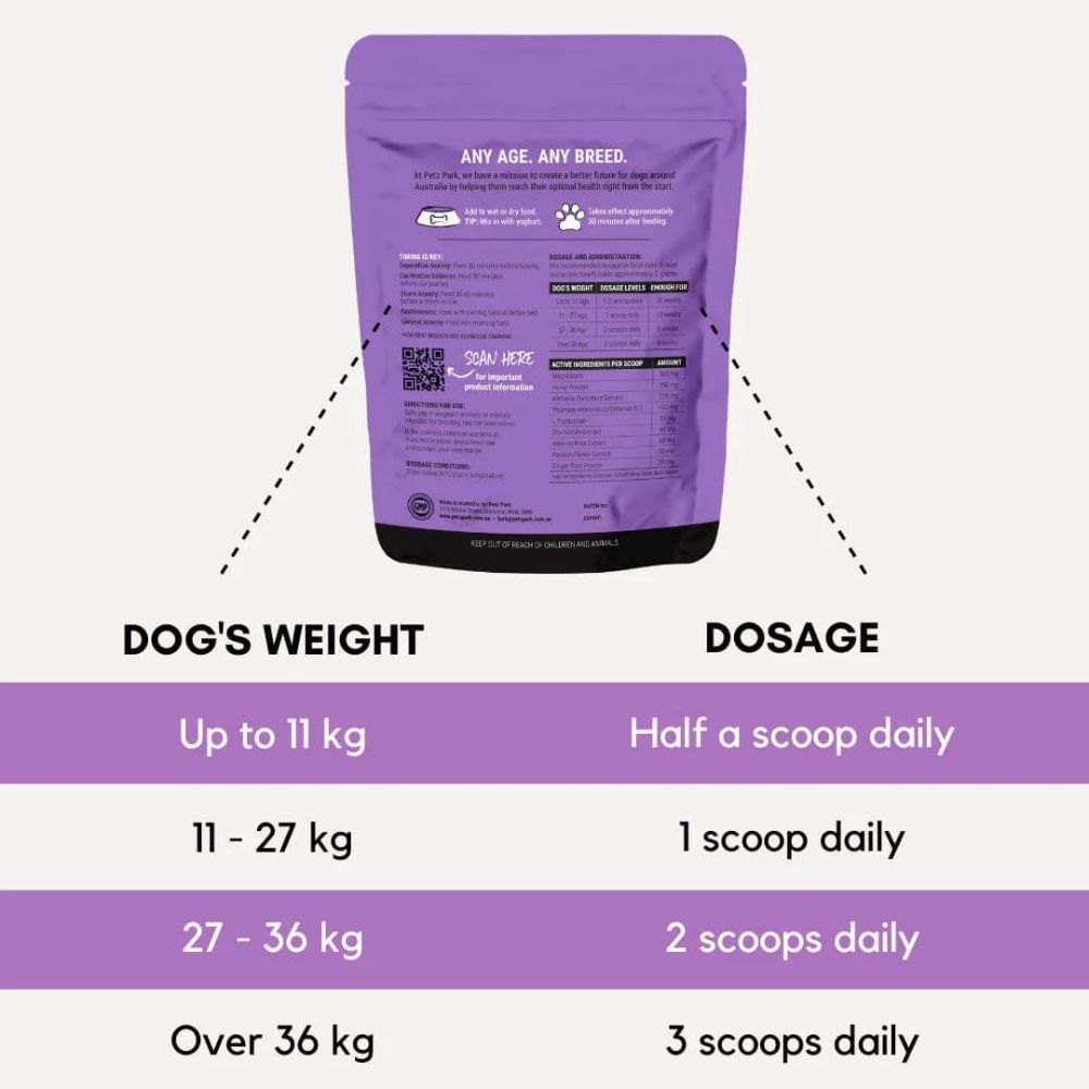 Petz Park Supplement For Dogs | Stress + Anxiety