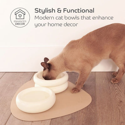 Ceramic Cat Dining Bowl - Elevated