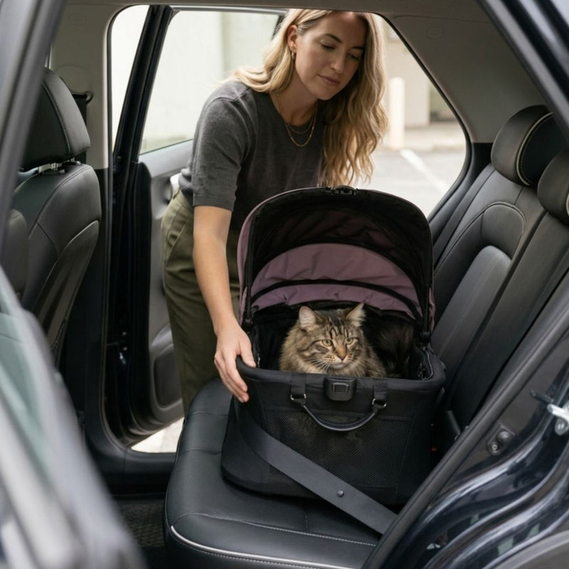 Ibiyaya HUE-GO Detachable Pet Stroller & Capsule, Dusty Pink