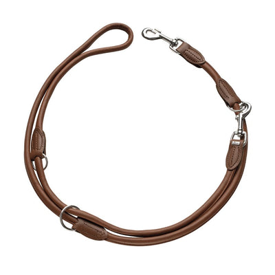 Hunter Rolled Soft Leather Dog Training Leash, Brown