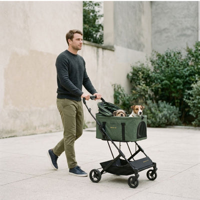Ibiyaya Travois Tri-Fold Pet Travel System, Bronze Green