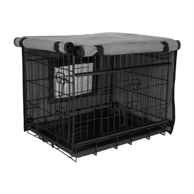 Dog Crate Cover with Windows, Grey