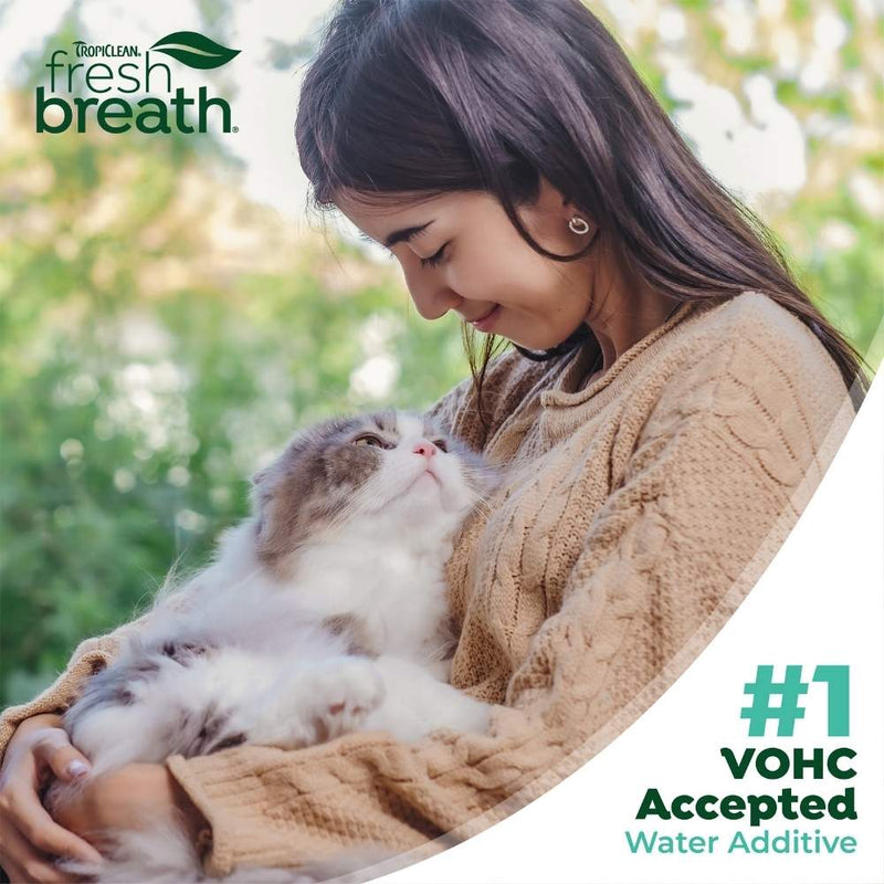 TropiClean Fresh Breath Dental Health Solution for Cats 473mL