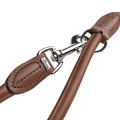 Hunter Rolled Soft Leather Dog Training Leash, Brown