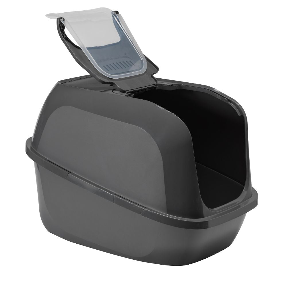Moderna Mega Deluxe Cat Litter Box, Cool Grey