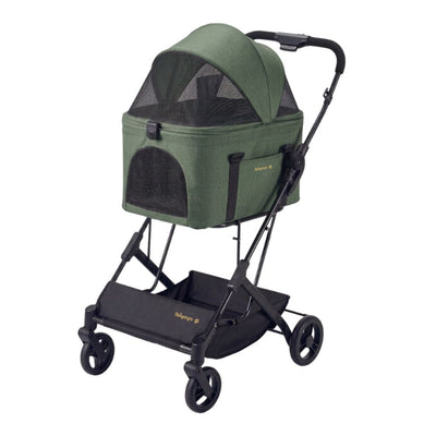 Ibiyaya Travois Tri-Fold Pet Travel System, Bronze Green