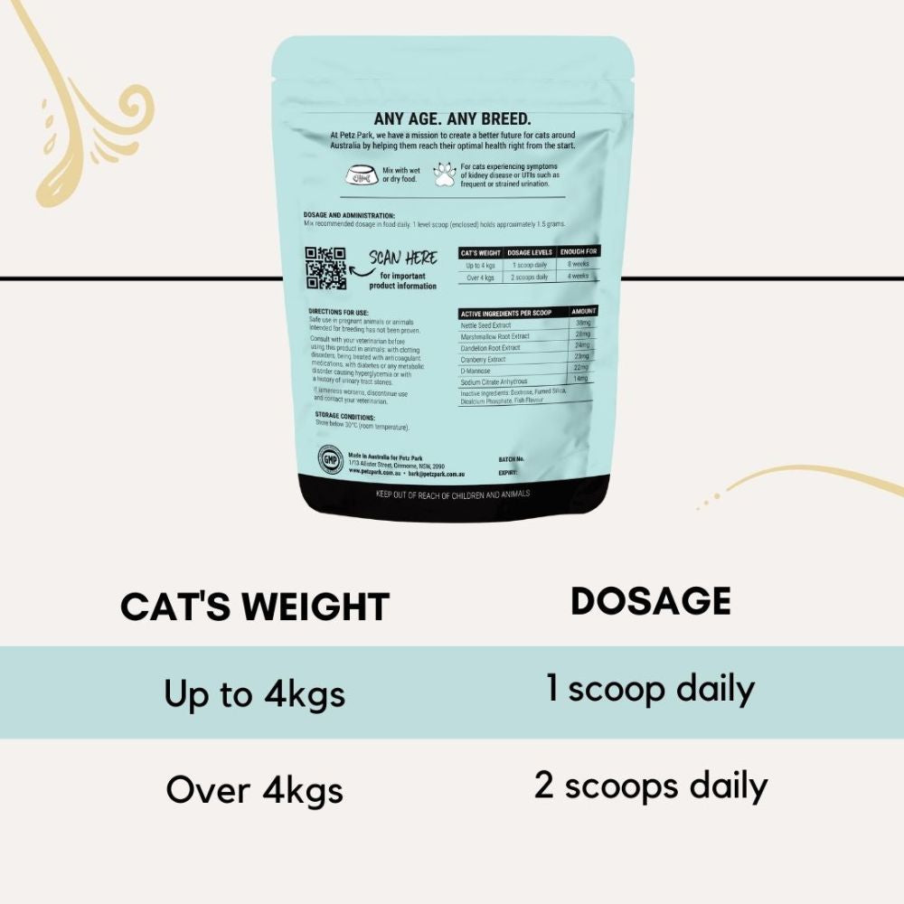 Petz Park Supplement For Cats | Urinary + Kidney