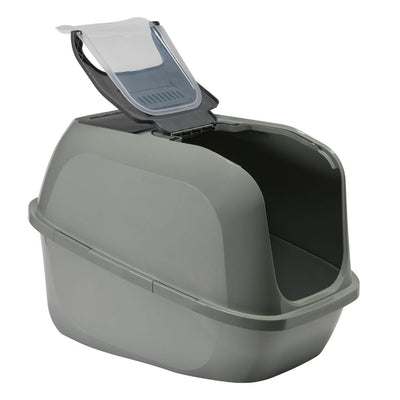 Moderna Mega Deluxe Cat Litter Box, Olive Green