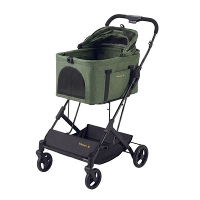Ibiyaya Travois Tri-Fold Pet Travel System, Bronze Green