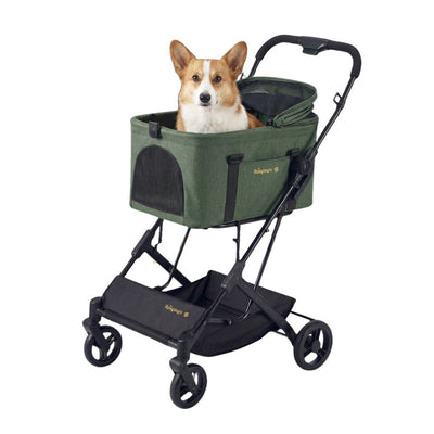Ibiyaya Travois Tri-Fold Pet Travel System, Bronze Green