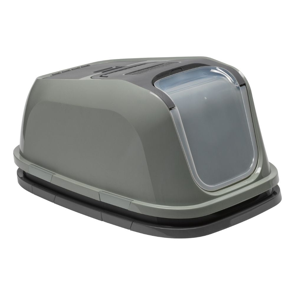 Moderna Mega Deluxe Cat Litter Box, Olive Green