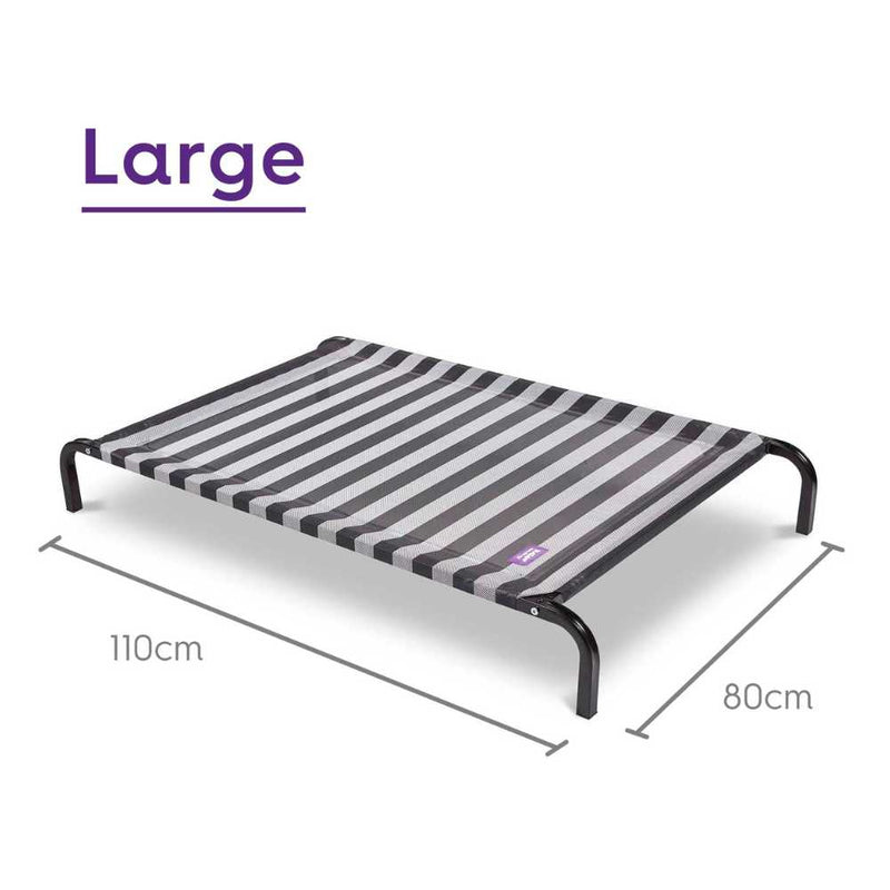 Everyday Outdoor Dog Bed, Black & White