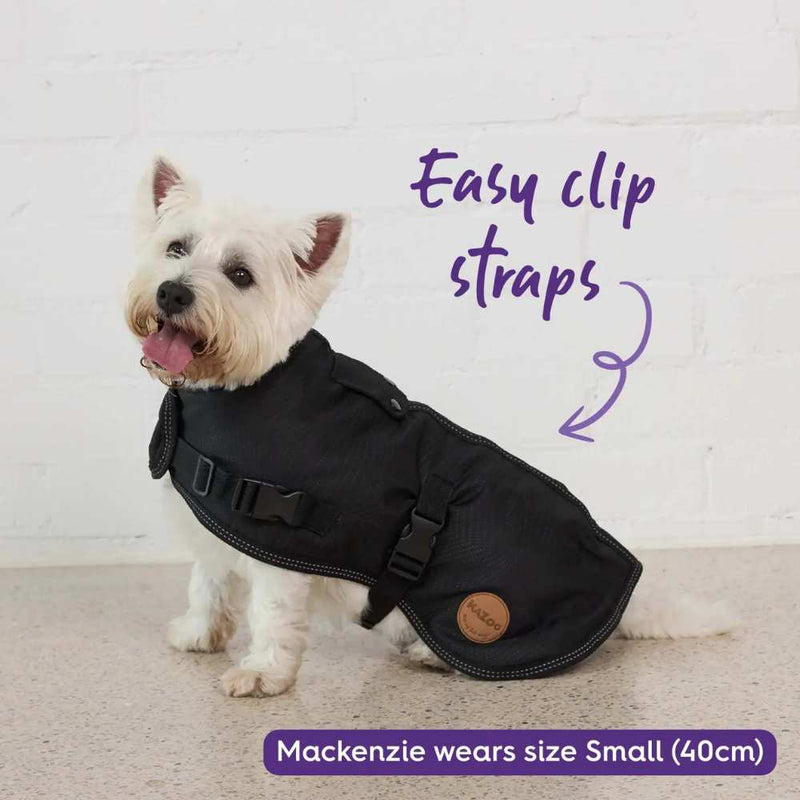 Adventure Dog Coat with Harness Hatch, Black