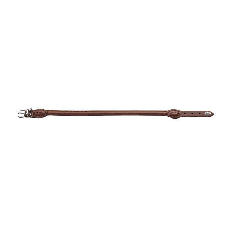 Hunter Rolled Soft Leather Dog Collar, Brown