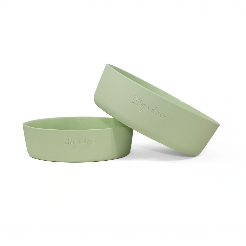 Large Ceramic Dog Bowl, Mint