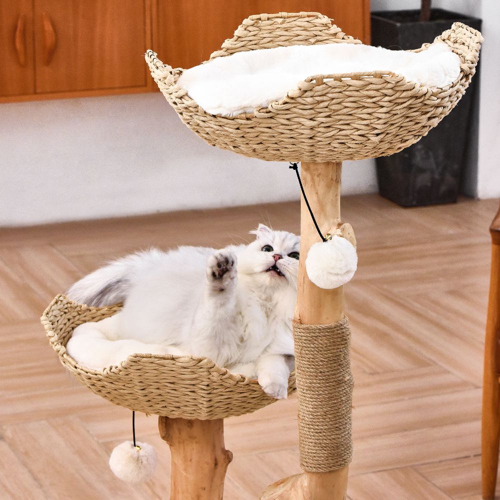 Michu Premium Real Wood Cat Tree | Large