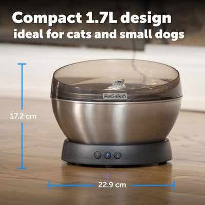 PetSafe HydroSphere 1.7L Stainless Steel Pet Fountain