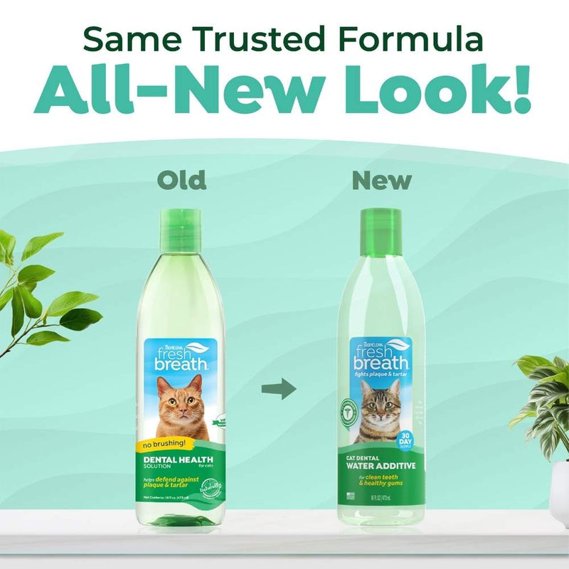 TropiClean Fresh Breath Dental Health Solution for Cats 473mL