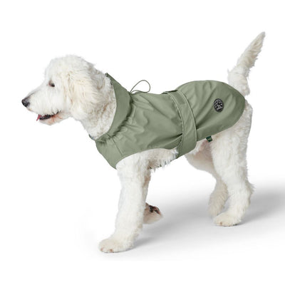 Hunter Milford Raincoat for Dogs with Harness Opening, Olive Green