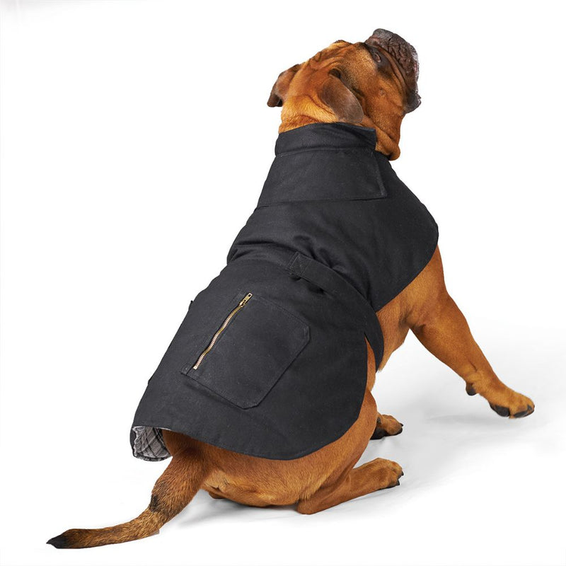 Aussie Oilskin Waterproof Dog Coat, Black
