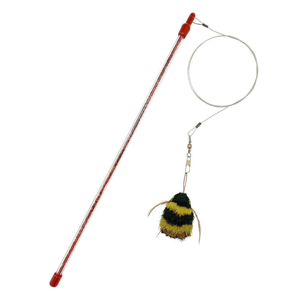 Go Cat Da Bird Cat Toy Wand with Bee