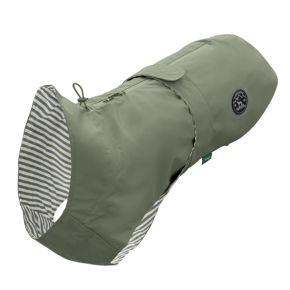 Hunter Milford Raincoat for Dogs with Harness Opening, Olive Green