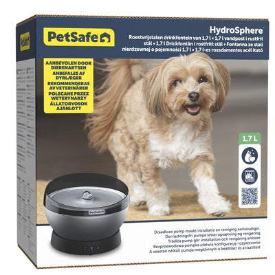 PetSafe HydroSphere 1.7L Stainless Steel Pet Fountain