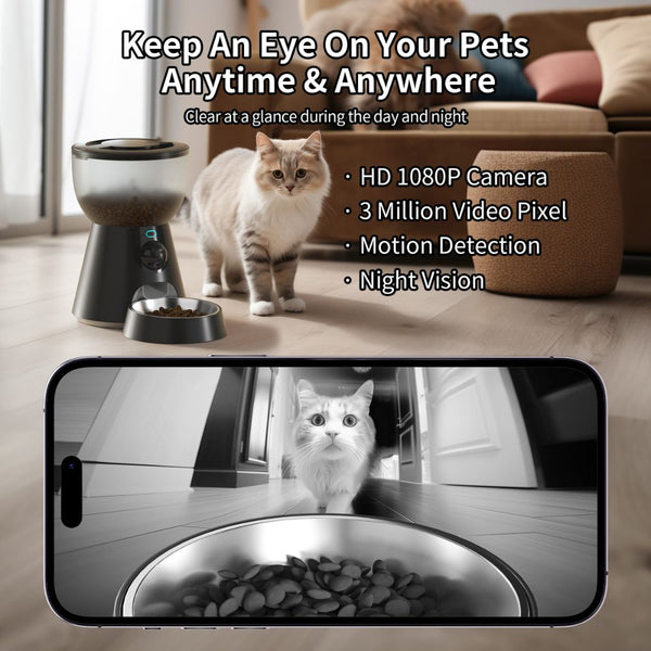 Smart Cat Feeder Camera for Automated Pet Care