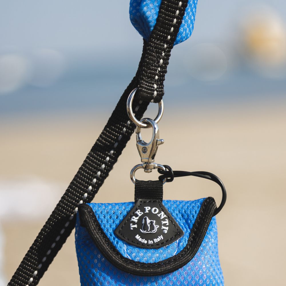 Tre Ponti Mesh Dog Lead, Blue