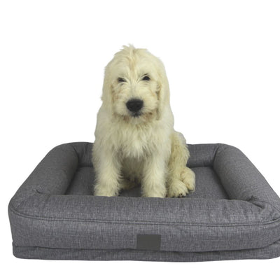 T&S Bolster Dog Lounge, Steel Grey