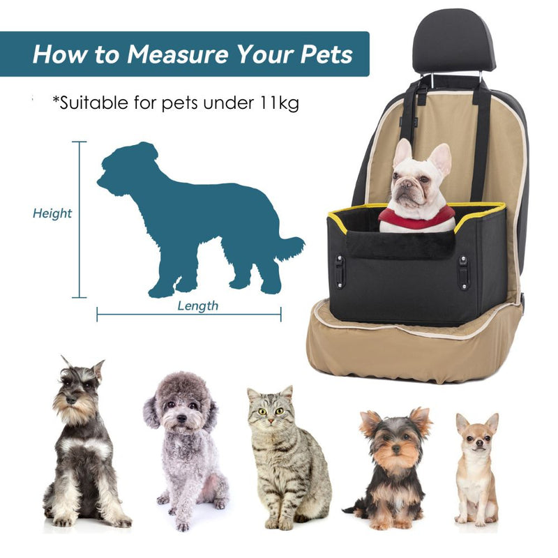 Pet Car Seat Plush, Black