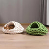 Michu Chunky Knit Soft Cat Bed Cave, Cream