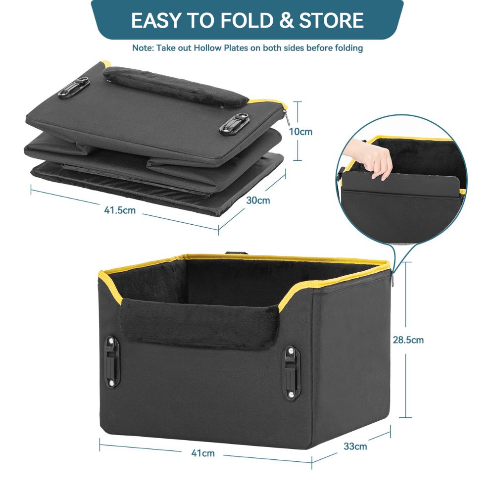 Pet Car Seat Plush, Black