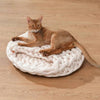 Michu Chunky Knit Soft Cat Bed Cave, Cream