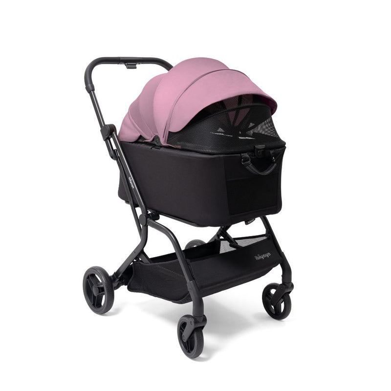 Ibiyaya HUE-GO Detachable Pet Stroller & Capsule, Dusty Pink