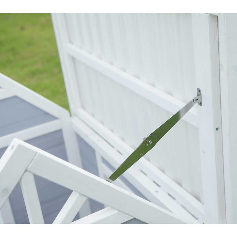 Mini Hamptons Lockable Wooden Dog House With Deck