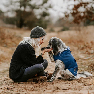 Hunter Milford Raincoat for Dogs with Harness Opening, Blue