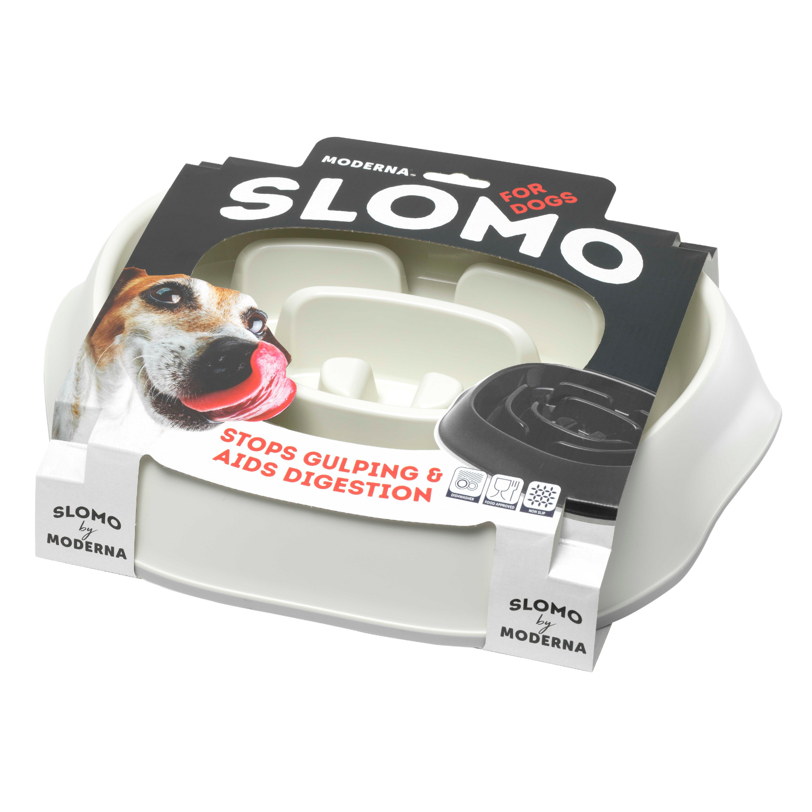 Moderna Slomo Slow Feeder Dog Bowl, Olive Green